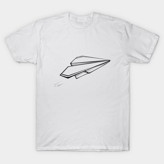 Paper airplane T-Shirt by Olya Yatsenko